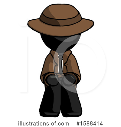 Royalty-Free (RF) Black Design Mascot Clipart Illustration by Leo Blanchette - Stock Sample #1588414