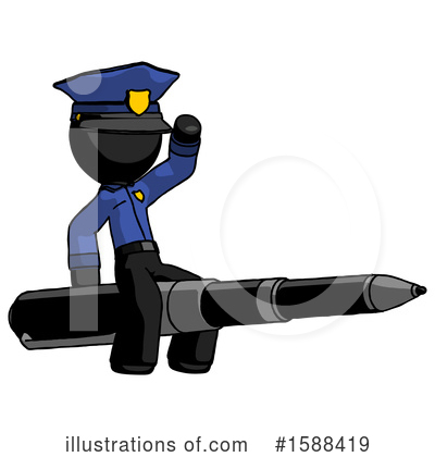 Royalty-Free (RF) Black Design Mascot Clipart Illustration by Leo Blanchette - Stock Sample #1588419