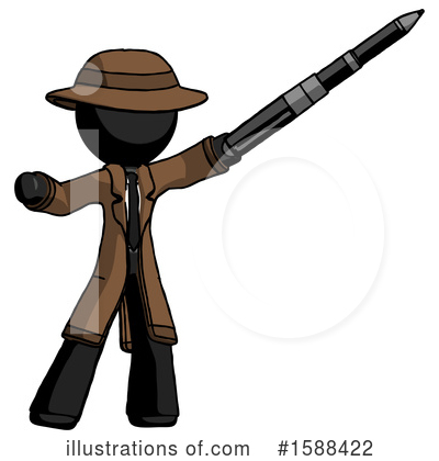 Royalty-Free (RF) Black Design Mascot Clipart Illustration by Leo Blanchette - Stock Sample #1588422