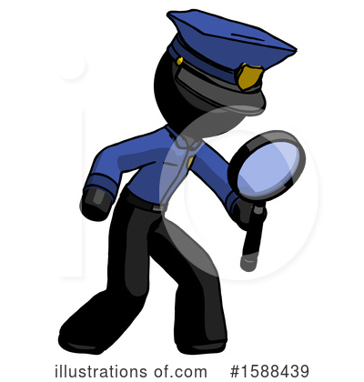 Royalty-Free (RF) Black Design Mascot Clipart Illustration by Leo Blanchette - Stock Sample #1588439