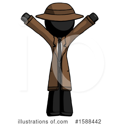 Royalty-Free (RF) Black Design Mascot Clipart Illustration by Leo Blanchette - Stock Sample #1588442