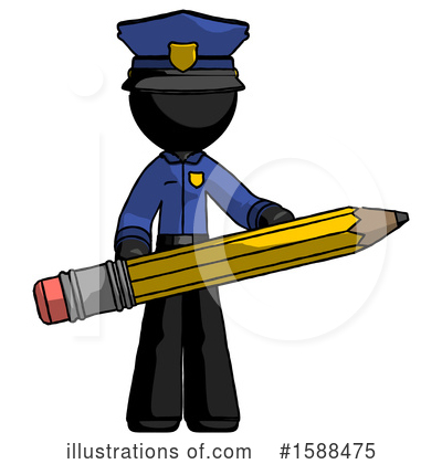 Royalty-Free (RF) Black Design Mascot Clipart Illustration by Leo Blanchette - Stock Sample #1588475