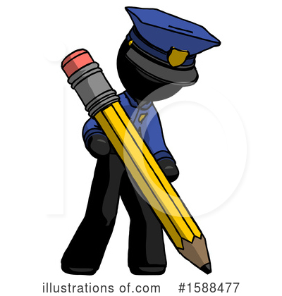 Royalty-Free (RF) Black Design Mascot Clipart Illustration by Leo Blanchette - Stock Sample #1588477