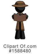 Black Design Mascot Clipart #1588480 by Leo Blanchette