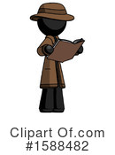 Black Design Mascot Clipart #1588482 by Leo Blanchette