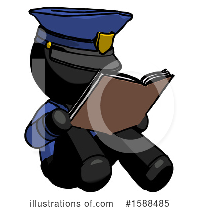 Royalty-Free (RF) Black Design Mascot Clipart Illustration by Leo Blanchette - Stock Sample #1588485