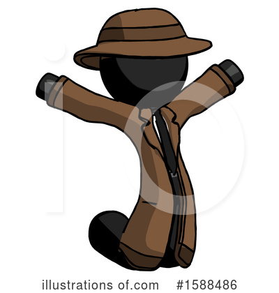 Royalty-Free (RF) Black Design Mascot Clipart Illustration by Leo Blanchette - Stock Sample #1588486