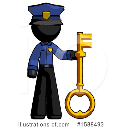 Royalty-Free (RF) Black Design Mascot Clipart Illustration by Leo Blanchette - Stock Sample #1588493
