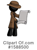 Black Design Mascot Clipart #1588500 by Leo Blanchette