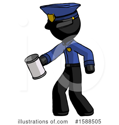 Royalty-Free (RF) Black Design Mascot Clipart Illustration by Leo Blanchette - Stock Sample #1588505