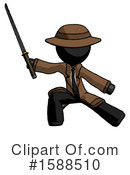 Black Design Mascot Clipart #1588510 by Leo Blanchette