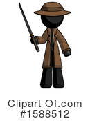 Black Design Mascot Clipart #1588512 by Leo Blanchette