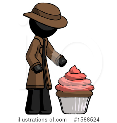 Royalty-Free (RF) Black Design Mascot Clipart Illustration by Leo Blanchette - Stock Sample #1588524