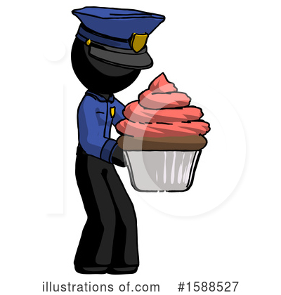 Royalty-Free (RF) Black Design Mascot Clipart Illustration by Leo Blanchette - Stock Sample #1588527