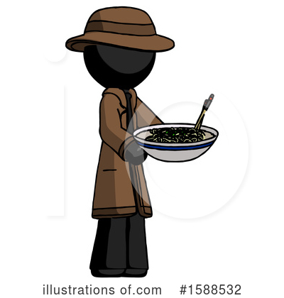 Royalty-Free (RF) Black Design Mascot Clipart Illustration by Leo Blanchette - Stock Sample #1588532