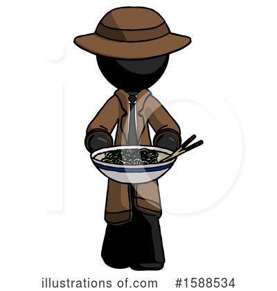 Royalty-Free (RF) Black Design Mascot Clipart Illustration by Leo Blanchette - Stock Sample #1588534