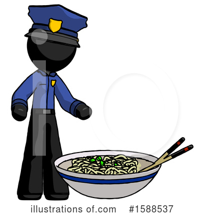 Royalty-Free (RF) Black Design Mascot Clipart Illustration by Leo Blanchette - Stock Sample #1588537