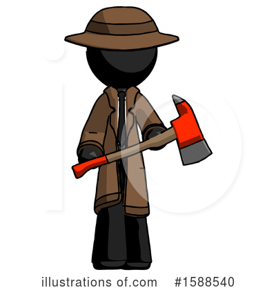 Royalty-Free (RF) Black Design Mascot Clipart Illustration by Leo Blanchette - Stock Sample #1588540