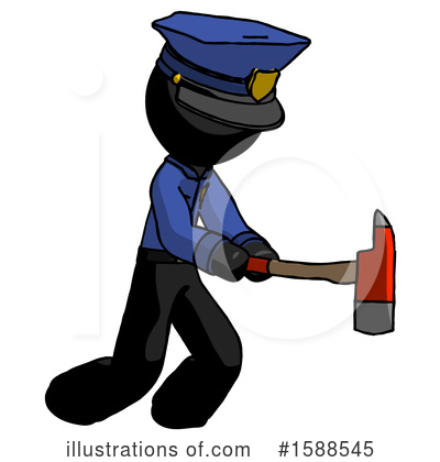 Royalty-Free (RF) Black Design Mascot Clipart Illustration by Leo Blanchette - Stock Sample #1588545