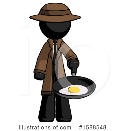 Royalty-Free (RF) Black Design Mascot Clipart Illustration by Leo Blanchette - Stock Sample #1588548
