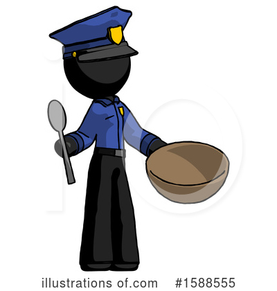 Royalty-Free (RF) Black Design Mascot Clipart Illustration by Leo Blanchette - Stock Sample #1588555