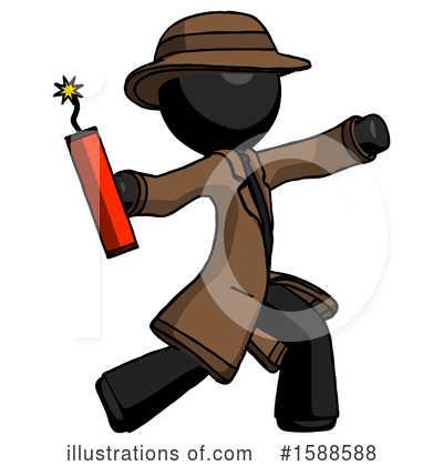 Royalty-Free (RF) Black Design Mascot Clipart Illustration by Leo Blanchette - Stock Sample #1588588