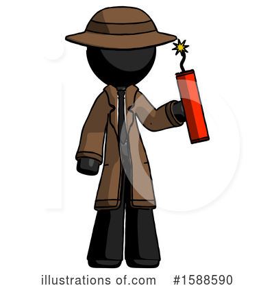 Royalty-Free (RF) Black Design Mascot Clipart Illustration by Leo Blanchette - Stock Sample #1588590