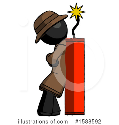 Royalty-Free (RF) Black Design Mascot Clipart Illustration by Leo Blanchette - Stock Sample #1588592