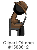 Black Design Mascot Clipart #1588612 by Leo Blanchette