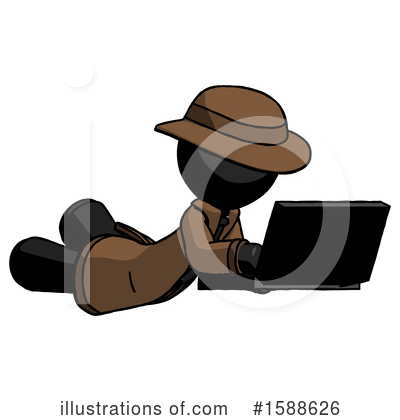 Royalty-Free (RF) Black Design Mascot Clipart Illustration by Leo Blanchette - Stock Sample #1588626