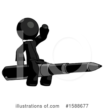 Royalty-Free (RF) Black Design Mascot Clipart Illustration by Leo Blanchette - Stock Sample #1588677