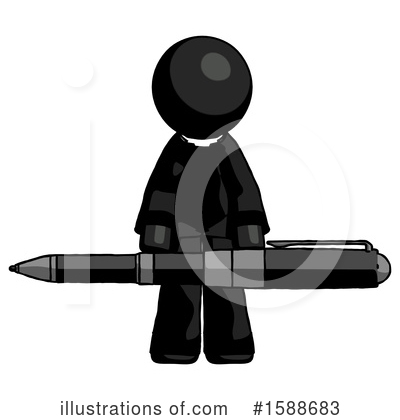 Royalty-Free (RF) Black Design Mascot Clipart Illustration by Leo Blanchette - Stock Sample #1588683