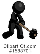 Black Design Mascot Clipart #1588701 by Leo Blanchette