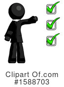 Black Design Mascot Clipart #1588703 by Leo Blanchette