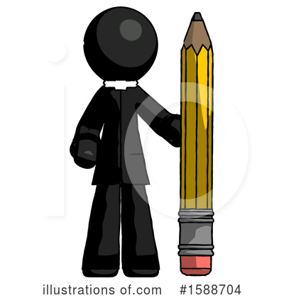 Royalty-Free (RF) Black Design Mascot Clipart Illustration by Leo Blanchette - Stock Sample #1588704
