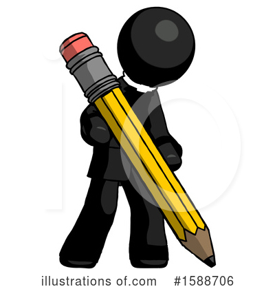 Royalty-Free (RF) Black Design Mascot Clipart Illustration by Leo Blanchette - Stock Sample #1588706