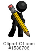 Black Design Mascot Clipart #1588706 by Leo Blanchette