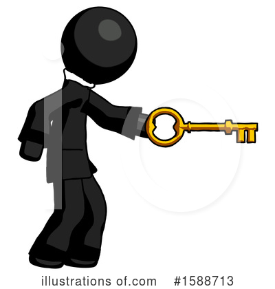 Royalty-Free (RF) Black Design Mascot Clipart Illustration by Leo Blanchette - Stock Sample #1588713
