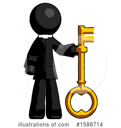 Royalty-Free (RF) Black Design Mascot Clipart Illustration by Leo Blanchette - Stock Sample #1588714