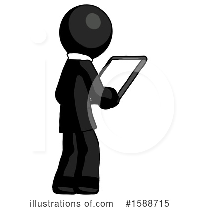 Royalty-Free (RF) Black Design Mascot Clipart Illustration by Leo Blanchette - Stock Sample #1588715
