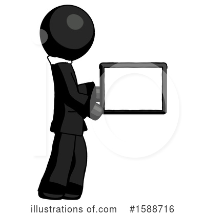 Royalty-Free (RF) Black Design Mascot Clipart Illustration by Leo Blanchette - Stock Sample #1588716