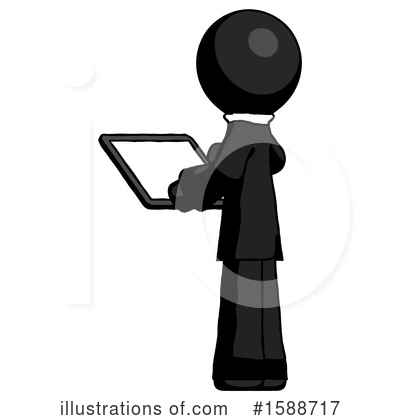 Royalty-Free (RF) Black Design Mascot Clipart Illustration by Leo Blanchette - Stock Sample #1588717