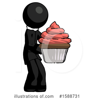 Royalty-Free (RF) Black Design Mascot Clipart Illustration by Leo Blanchette - Stock Sample #1588731