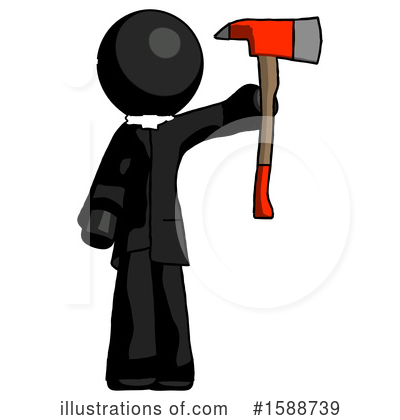 Royalty-Free (RF) Black Design Mascot Clipart Illustration by Leo Blanchette - Stock Sample #1588739