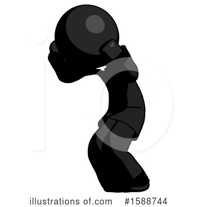 Royalty-Free (RF) Black Design Mascot Clipart Illustration by Leo Blanchette - Stock Sample #1588744