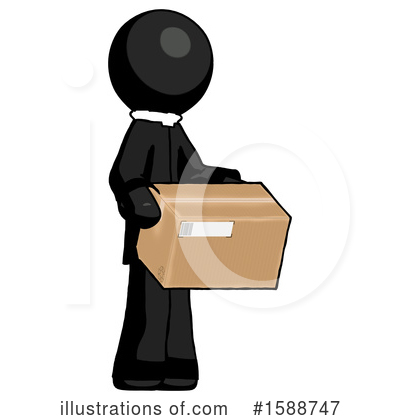 Royalty-Free (RF) Black Design Mascot Clipart Illustration by Leo Blanchette - Stock Sample #1588747