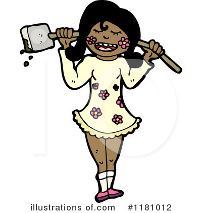 Royalty-Free (RF) Black Girl Clipart Illustration by lineartestpilot - Stock Sample #1181012
