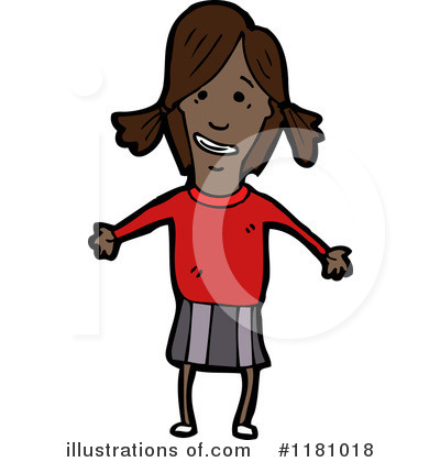 Royalty-Free (RF) Black Girl Clipart Illustration by lineartestpilot - Stock Sample #1181018