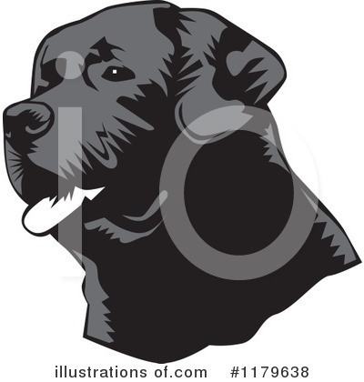 Royalty-Free (RF) Black Lab Clipart Illustration by David Rey - Stock Sample #1179638