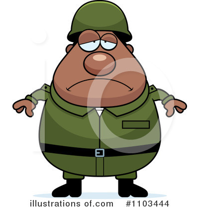 Royalty-Free (RF) Black Male Soldier Clipart Illustration by Cory Thoman - Stock Sample #1103444